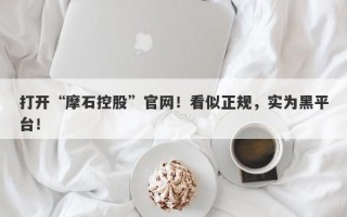 打开“摩石控股”官网！看似正规，实为黑平台！