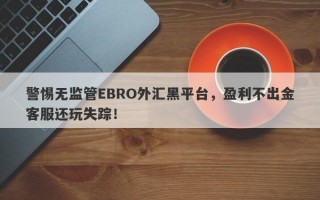 警惕无监管EBRO外汇黑平台，盈利不出金客服还玩失踪！