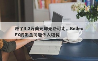 赚了4.2万美元却无路可走，BelleoFX的出金问题令人堪忧