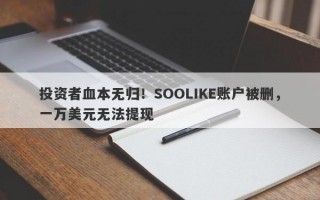 投资者血本无归！SOOLIKE账户被删，一万美元无法提现