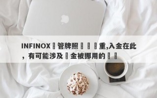 INFINOX監管牌照問題嚴重,入金在此，有可能涉及資金被挪用的風險