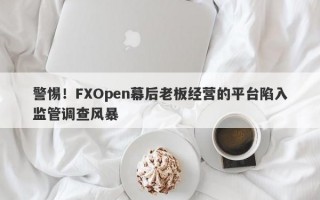 警惕！FXOpen幕后老板经营的平台陷入监管调查风暴