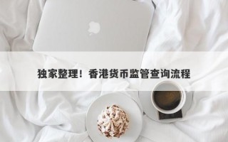 独家整理！香港货币监管查询流程