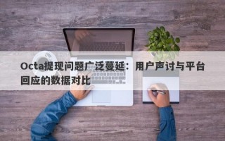 Octa提现问题广泛蔓延：用户声讨与平台回应的数据对比