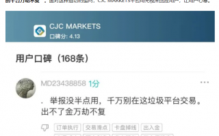 券商CJCMarkets垃圾黑平台，无监管无诚信，不让出金！