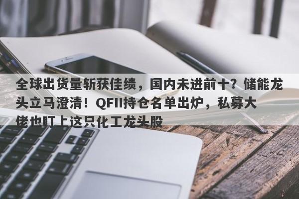 全球出货量斩获佳绩，国内未进前十？储能龙头立马澄清！QFII持仓名单出炉，私募大佬也盯上这只化工龙头股-第1张图片-要懂汇圈网