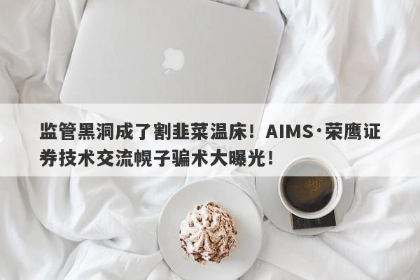 监管黑洞成了割韭菜温床！AIMS·荣鹰证券技术交流幌子骗术大曝光！-第1张图片-要懂汇圈网